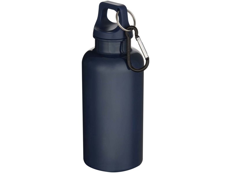 Oregon 400 ml effen waterfles van RCS gecertificeerd gerecycled plastic met karabijnhaak Oregon 400 ml effen waterfles van RCS gecertificeerd gerecycled plastic met karabijnhaak
