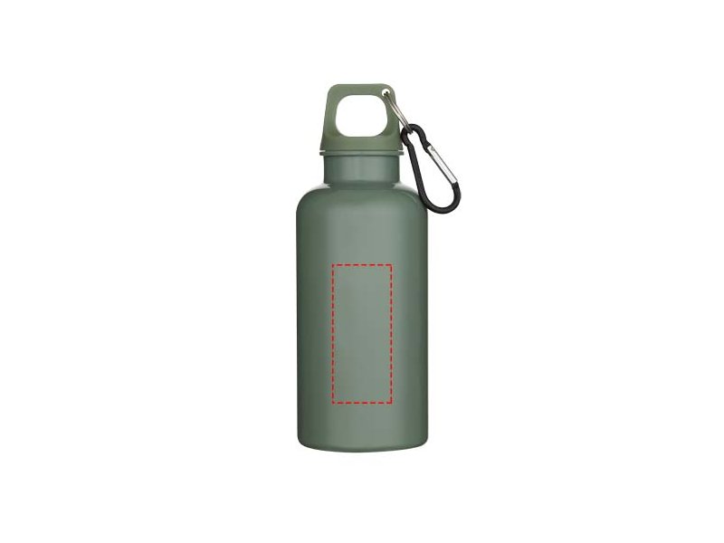 Oregon 400 ml effen waterfles van RCS gecertificeerd gerecycled plastic met karabijnhaak Oregon 400 ml effen waterfles van RCS gecertificeerd gerecycled plastic met karabijnhaak