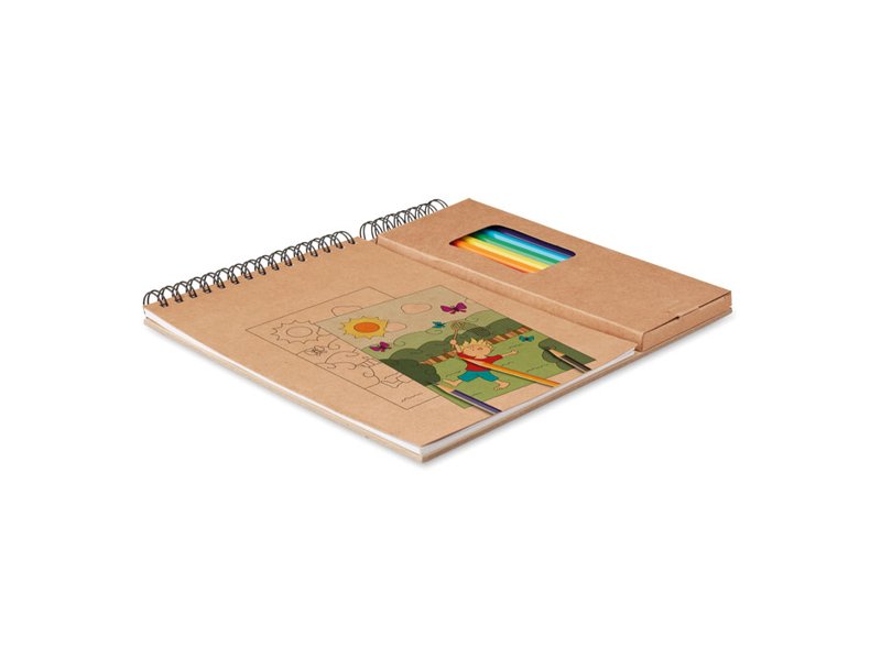 Kleurset » Kleurpotloden + tekenblok | Leuk met bedrukking