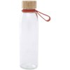 Porto 500 ml glazen waterfles met siliconen handgreep en bamboe deksel
