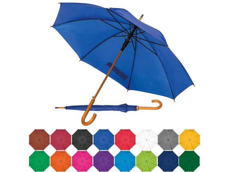 Houten paraplu » Automatische veer, diverse kleuren en te bedrukken!