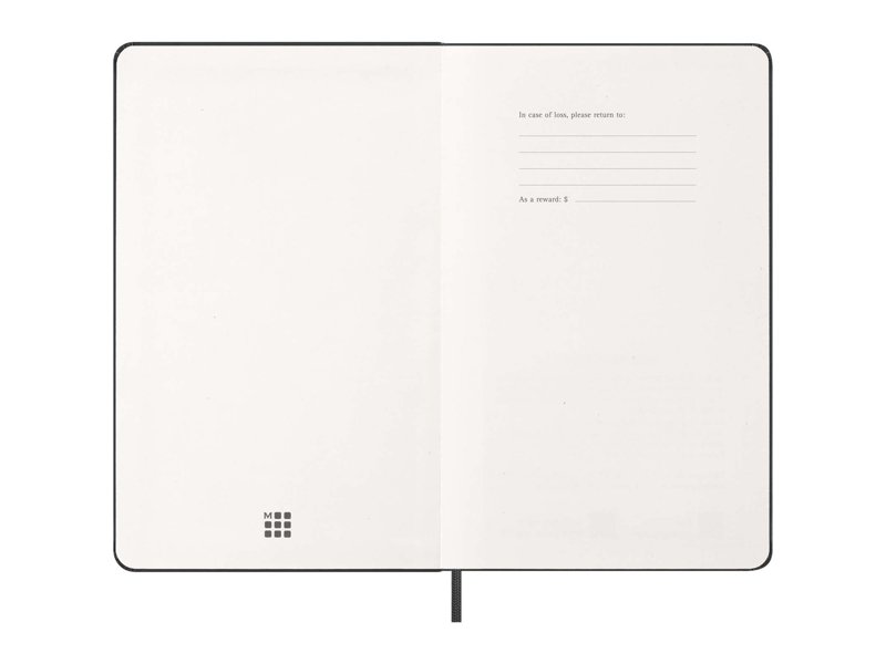 Moleskine horizontale week-agenda voor 12 maanden met harde kaft L Moleskine horizontale week-agenda voor 12 maanden met harde kaft L