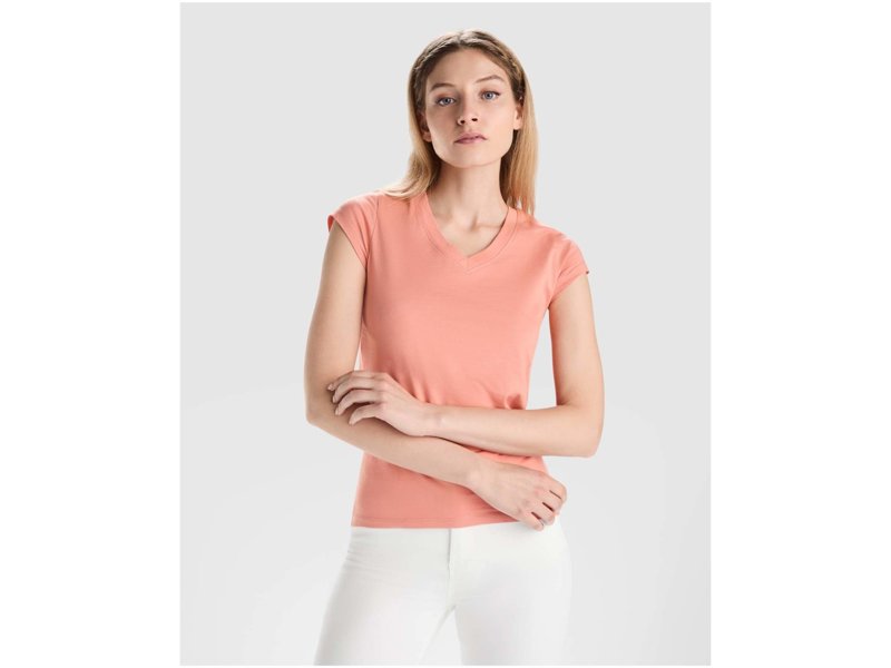 Victoria damesshirt met V-hals en korte mouwen