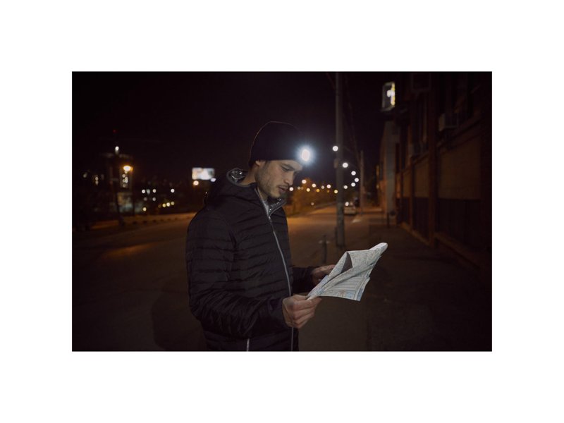 Mighty beanie met LED verlichting Mighty beanie met LED verlichting