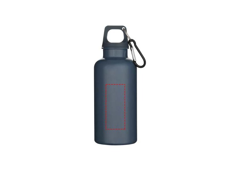 Oregon 400 ml effen waterfles van RCS gecertificeerd gerecycled plastic met karabijnhaak Oregon 400 ml effen waterfles van RCS gecertificeerd gerecycled plastic met karabijnhaak