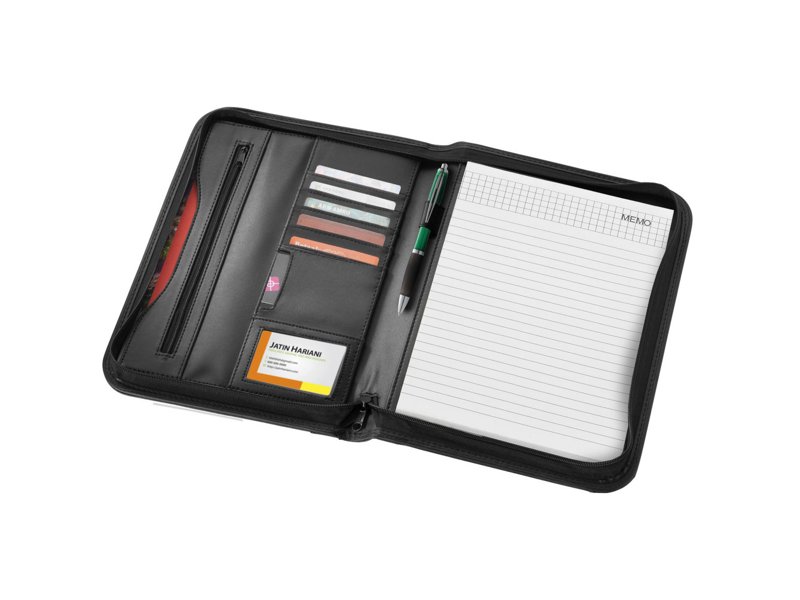 Ebony A4 portfolio met ritssluiting