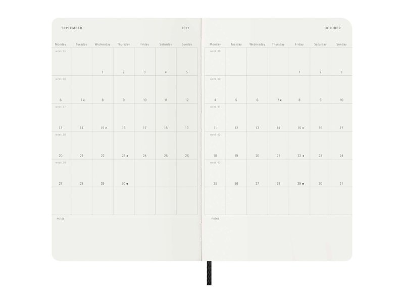 Moleskine week-agenda voor 12 maanden met zachte kaft L