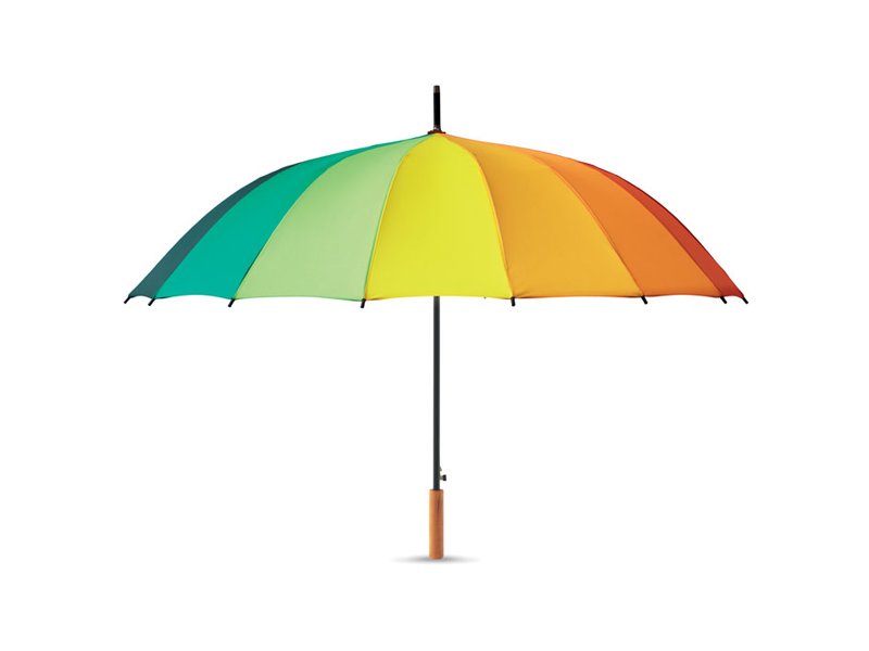BOWBRELLA 27 inch regenboogparaplu bedrukken | Paraplu met logo BOWBRELLA 27 inch regenboogparaplu bedrukken | Paraplu met logo