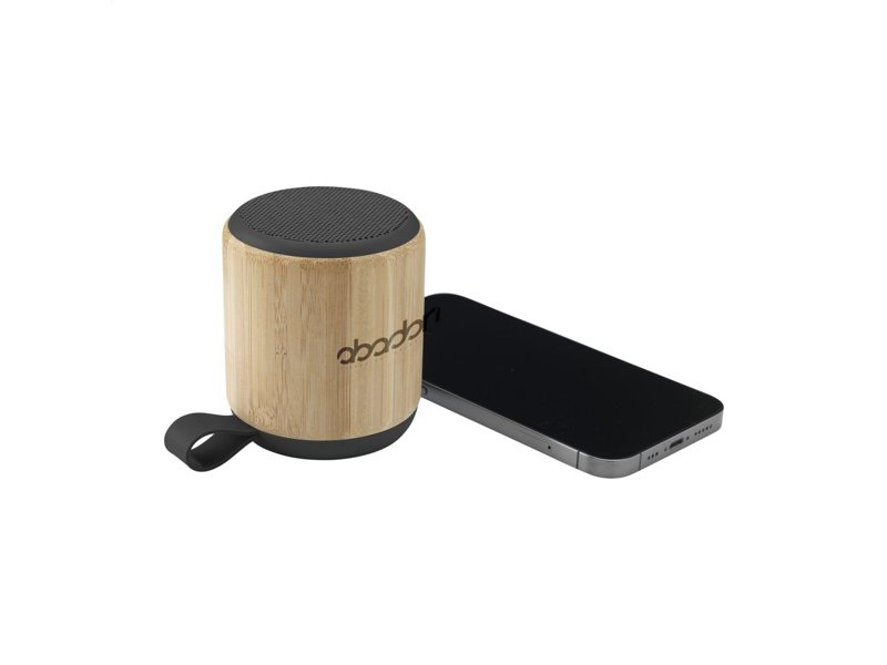 Timor Bamboo Wireless Speaker bedrukken | Jouw relatiegeschenk & promotieartikel