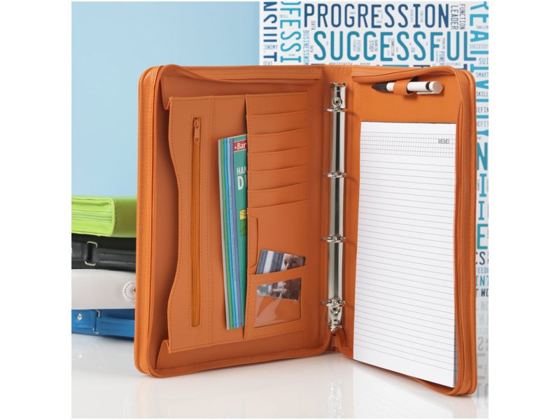 Ebony A4 portfolio met ritssluiting en handvat Ebony A4 portfolio met ritssluiting en handvat