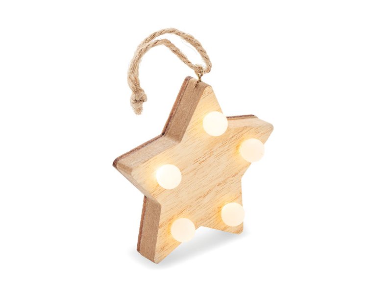 LALIE - Houten ster met lichtjes