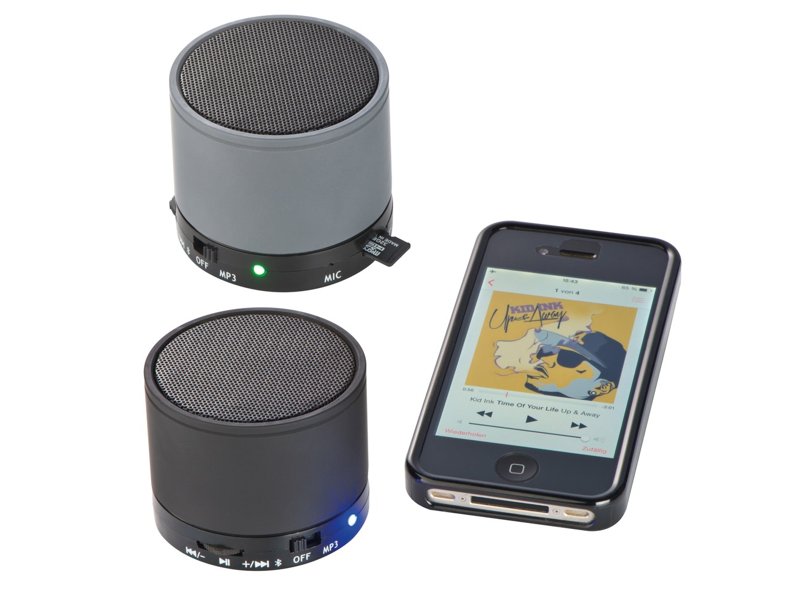 Mini Bluetooth luidspreker met USB aansluiting bedrukken | Jouw relatiegeschenk & promotieartikel