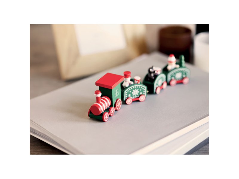 JUNA - Houten decoratie kersttrein