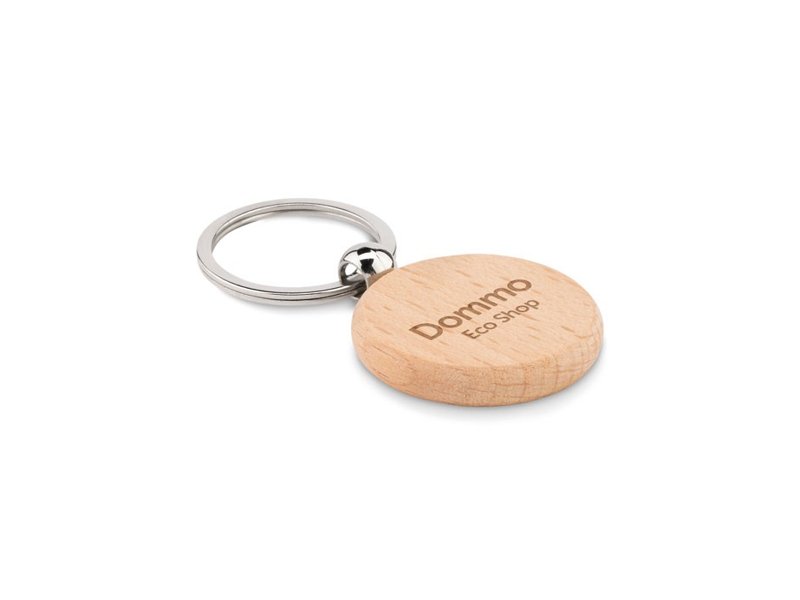 Houten sleutelhanger rond