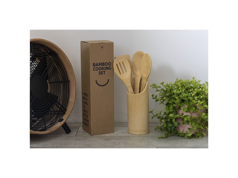 Bamboo cooking set keukengerei