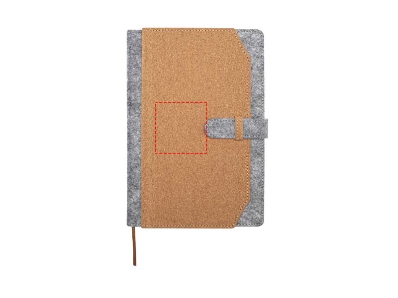 Viviana A5 notitieboek van gerecycled vilt en kurk Viviana A5 notitieboek van gerecycled vilt en kurk