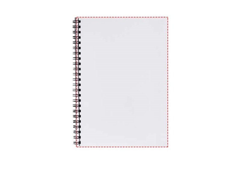 Desk-Mate® A5 spiraal notitieboek en bedrukte achterste omslag Desk-Mate® A5 spiraal notitieboek en bedrukte achterste omslag
