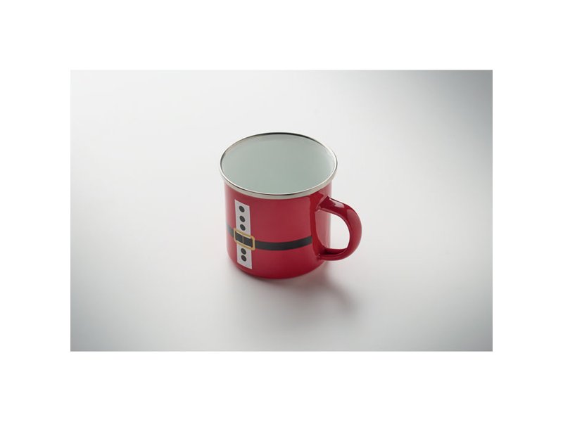 SANTAMEL - Kerstman emaille mok 300ml