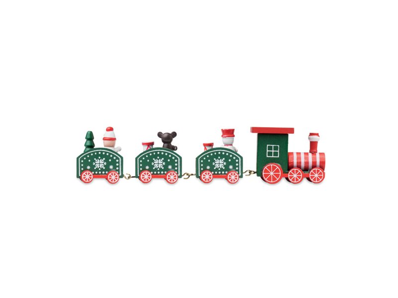 JUNA - Houten decoratie kersttrein