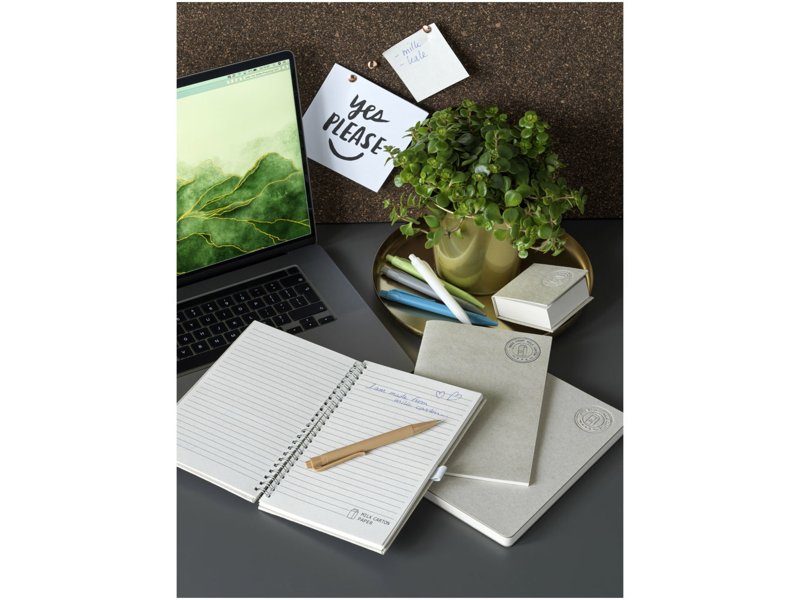 Dairy Dream referentie A5 spiraal notitieboek gemaakt van gerecyclede melkpakken