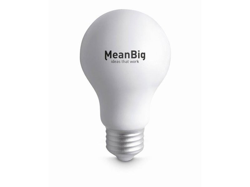 Gloeilamp stressbal bedrukken | Anti-stress gadget LIGHT met logo Gloeilamp stressbal bedrukken | Anti-stress gadget LIGHT met logo
