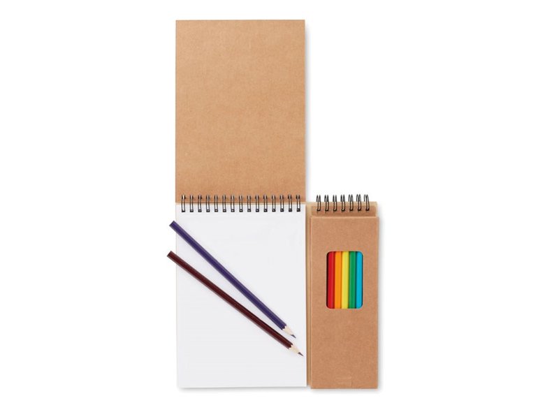 Kleurset » Kleurpotloden + tekenblok | Leuk met bedrukking