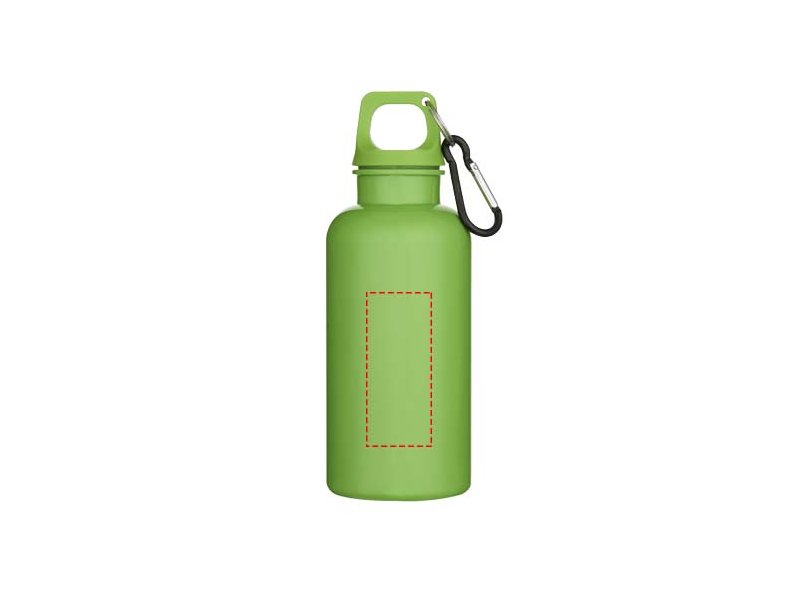 Oregon 400 ml effen waterfles van RCS gecertificeerd gerecycled plastic met karabijnhaak Oregon 400 ml effen waterfles van RCS gecertificeerd gerecycled plastic met karabijnhaak