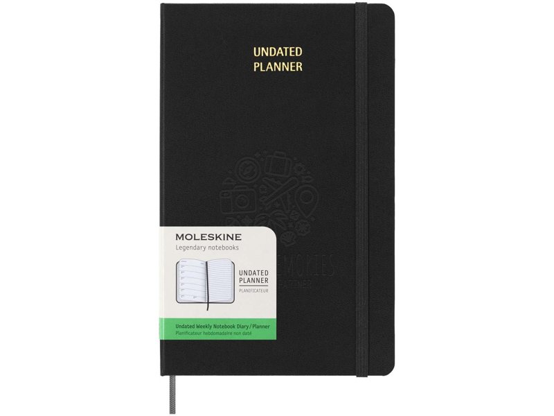 Moleskine ongedateerde weekplanner met harde kaft L Moleskine ongedateerde weekplanner met harde kaft L