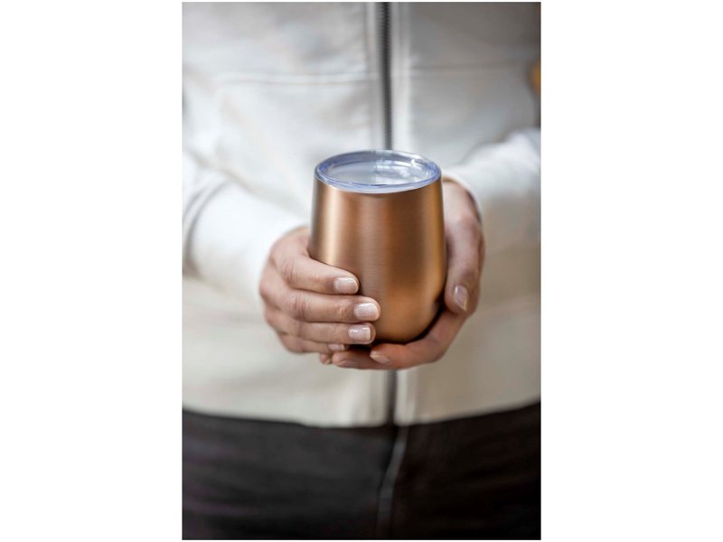 Corzo 350 ml RCS-gecertificeerde koperen beker met vacuümisolatie van gerecycled roestvrij staal
