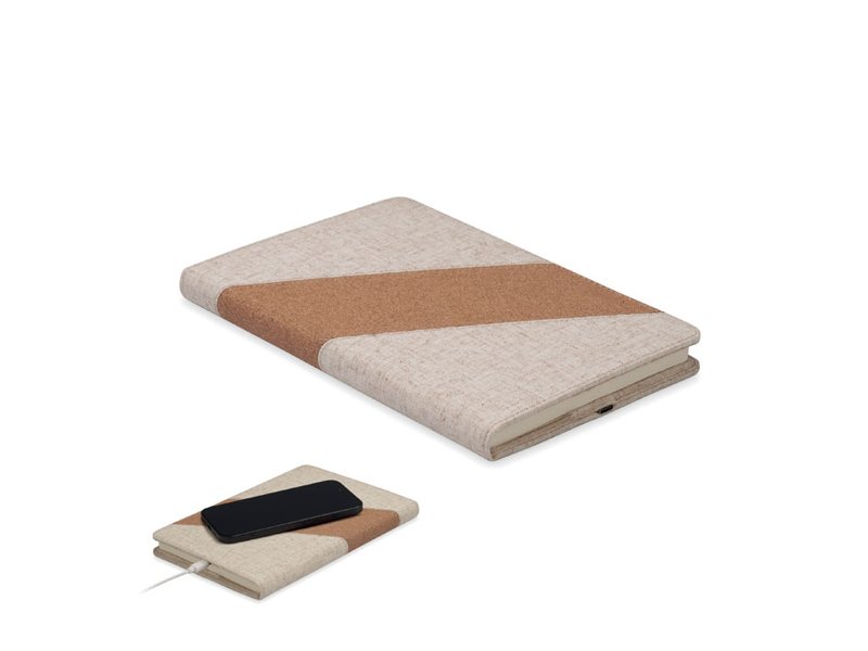 CORTONA - A5 notitieboek met lader 15W