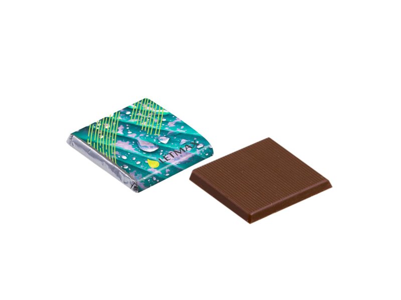 Vierkante napolitain van melk chocolade (vanaf 400 stuks)