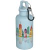 Oregon 400 ml effen waterfles van RCS gecertificeerd gerecycled plastic met karabijnhaak Oregon 400 ml effen waterfles van RCS gecertificeerd gerecycled plastic met karabijnhaak