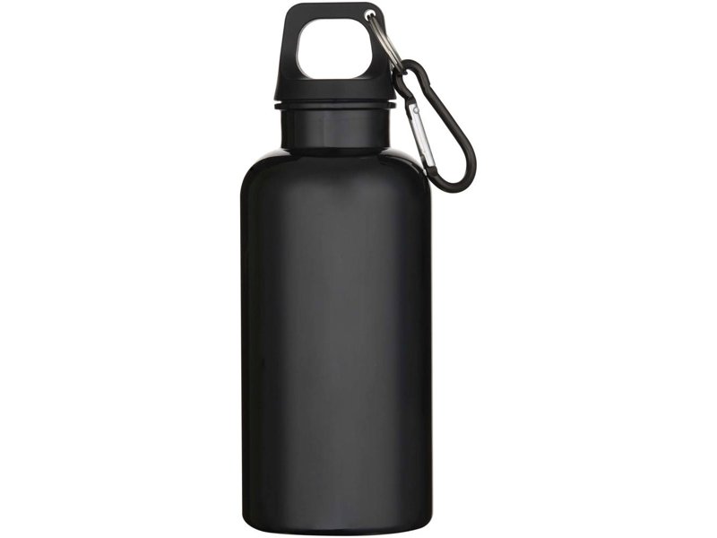 Oregon 400 ml effen waterfles van RCS gecertificeerd gerecycled plastic met karabijnhaak Oregon 400 ml effen waterfles van RCS gecertificeerd gerecycled plastic met karabijnhaak