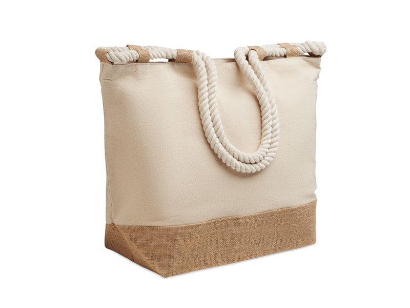 MAKENKE - Strandtas canvas/jute