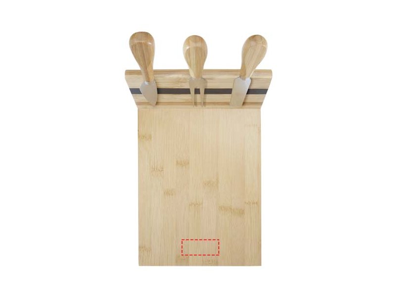 Mancheg magnetische kaasplank van bamboe en bestek Mancheg magnetische kaasplank van bamboe en bestek