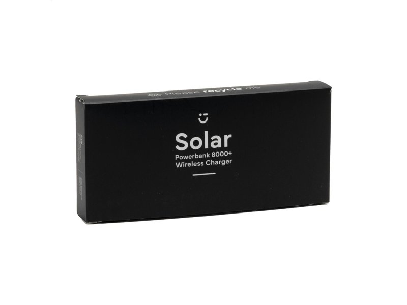 Solar Powerbank 8000+ Wireless Charger externe oplader