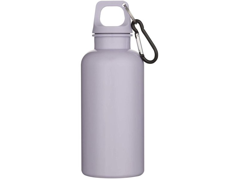 Oregon 400 ml effen waterfles van RCS gecertificeerd gerecycled plastic met karabijnhaak Oregon 400 ml effen waterfles van RCS gecertificeerd gerecycled plastic met karabijnhaak