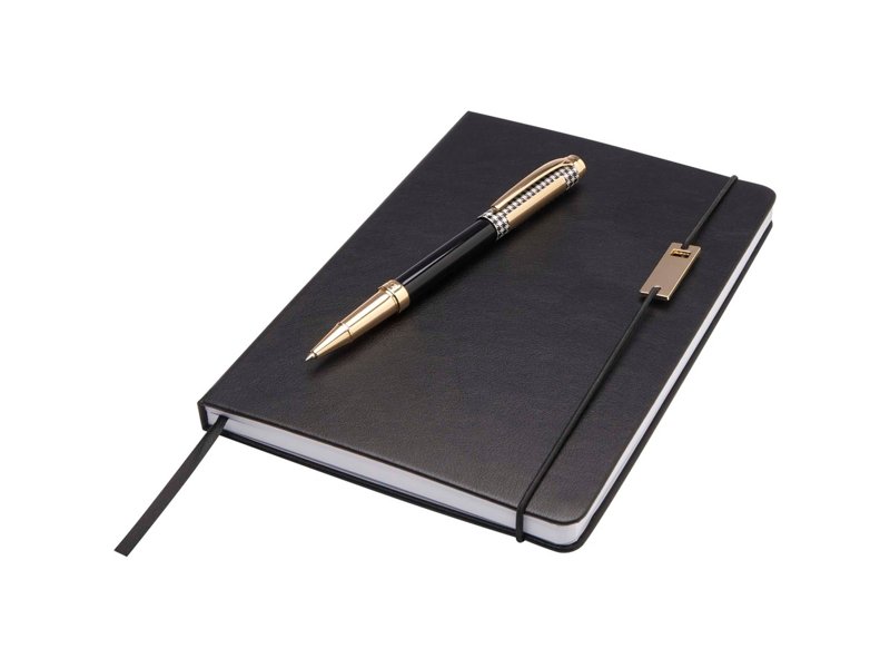 Legato set met A5 notitieboek en rollerbalpen (blauwe inkt) Legato set met A5 notitieboek en rollerbalpen (blauwe inkt)