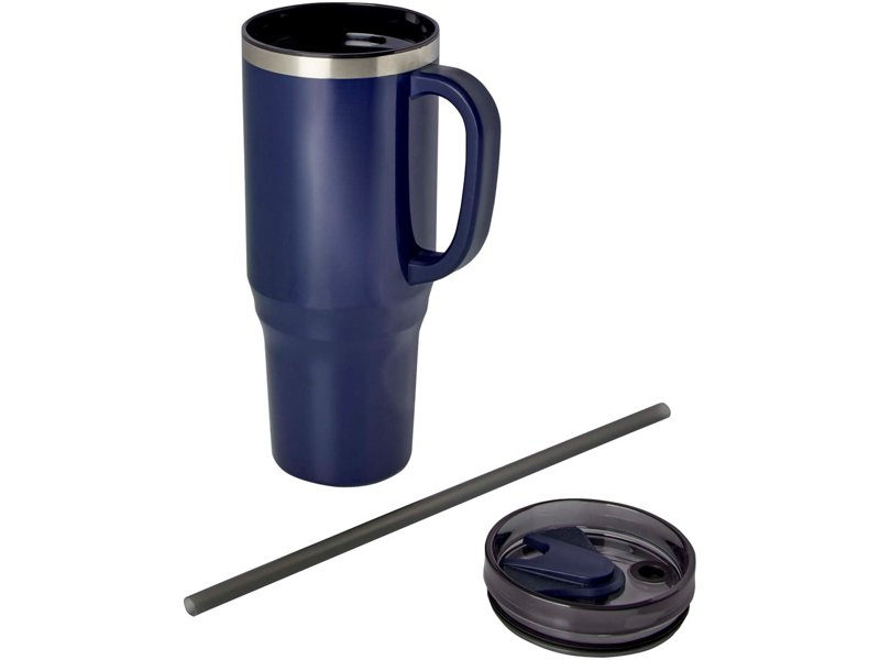 Melbourne 1200 ml RCS-gecertificeerde geïsoleerde beker met rietje