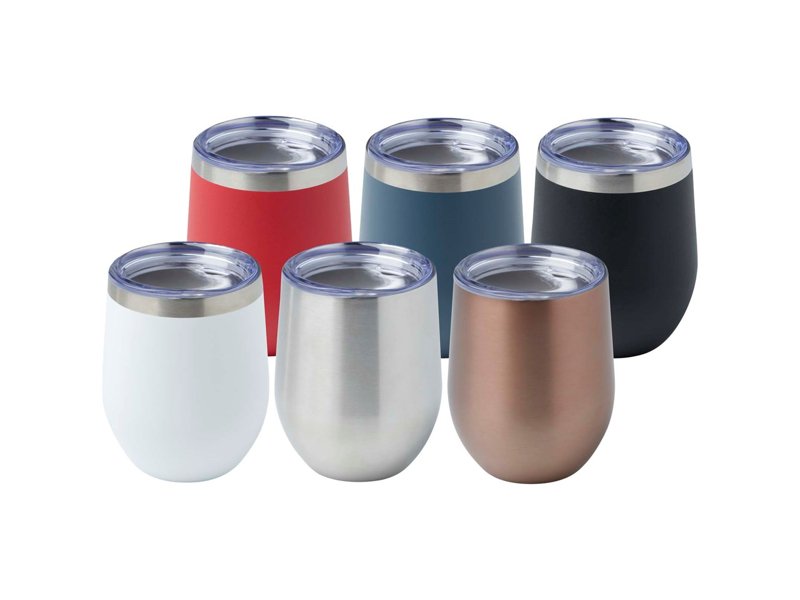 Corzo 350 ml RCS-gecertificeerde koperen beker met vacuümisolatie van gerecycled roestvrij staal
