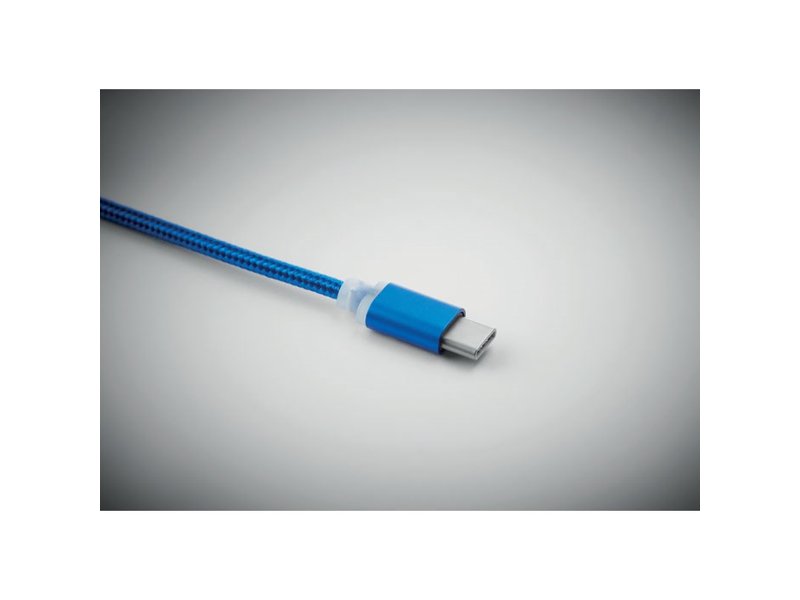 Sleutelhanger met oplaadkabel blauw